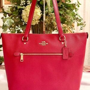 Coach “Gallery” Red Tote Bag